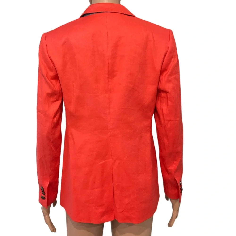 Banana Republic Long and Lean Linen Cotton Button Blazer